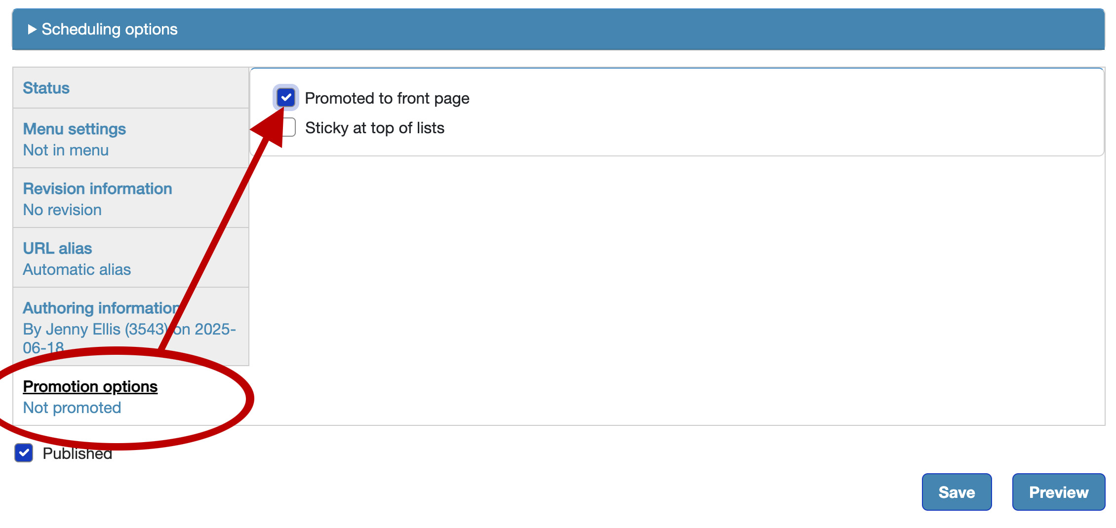 Promotion Options