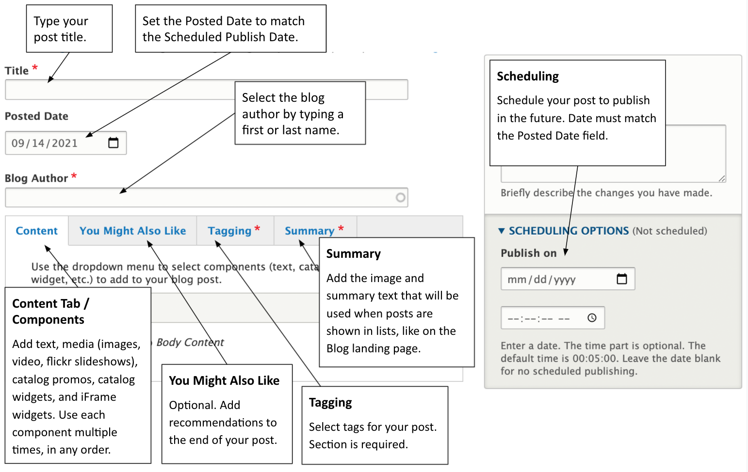 blog entry form